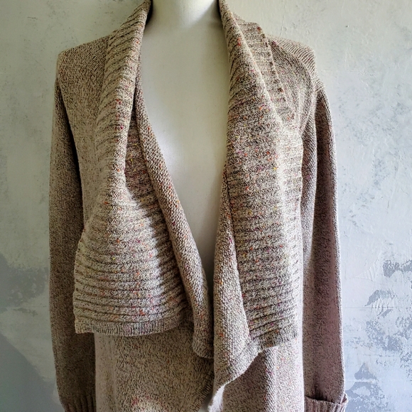 Cabi Oatmeal Duster Chunky Collar Cardigan  Med size - Picture 6 of 11